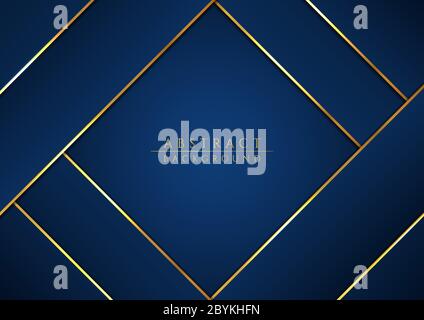 Luxury modern abstract background overlap cutting shape gold metallic glitter color. vector illustration. Stock Vector
