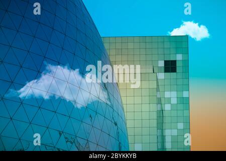 Beijing / China : Modern architecture of China Science and Technology Museum 中国科学技术馆 Stock Photo