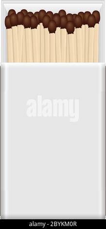Matchbox on a white background. Vector illustration. Stock Vector