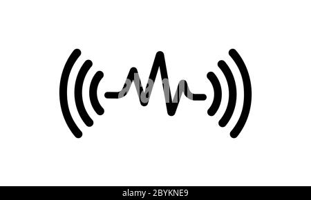 Abstract sound wavy music equalizer lines surface icon on an isolated background. EPS 10 vector Stock Vector