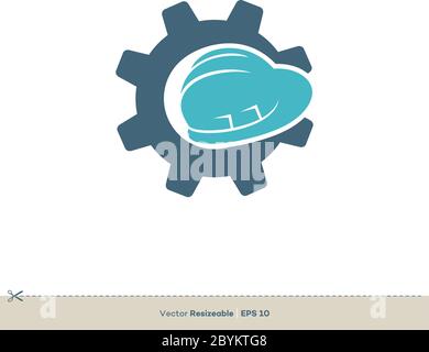Helmet, Hard head Gear Vector Logo Template Illustration Design. Vector EPS 10. Stock Vector