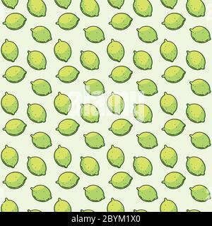 Vector seamless pattern with limes. Stock Vector