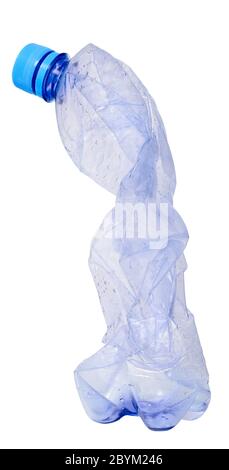 crumpled bottle Stock Photo