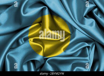 Satin flag, three dimensional render Stock Photo