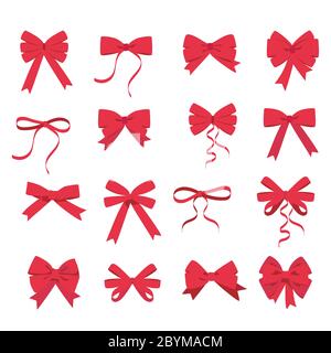 isolated pink satin bow and ribbon Stock Vector Image & Art - Alamy