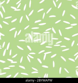 Simple seamless rice grain pattern, background. For fabric, wrapping paper, print and web with traditional wealth and happiness symbol. Vector Stock Vector