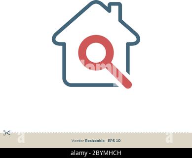 Real Estate Finder Icon Vector Logo Template Illustration Design. Vector EPS 10. Stock Vector