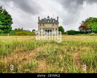 Wimborne, UK. 10th June, 2020. Wimborne, UK. Wednesday 10 June 2020. The National Trust opens Kingston Lacy gardens for visitors as the Coronavirus lockdown is eased. Various signs in place to help maintain social distancing. Credit: Thomas Faull/Alamy Live News Stock Photo