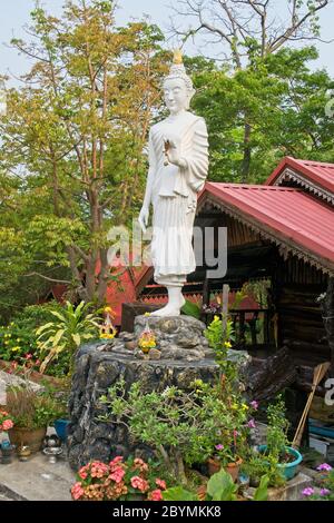 Accommodation huts for Buddhist monks. Stock Photo