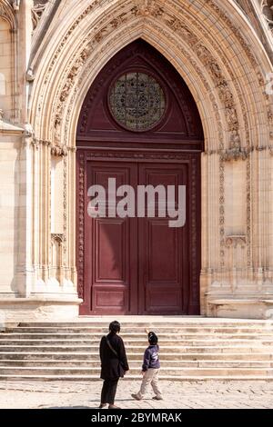 Ornate doorway at the Chateau de Vincennes, Paris, France Stock Photo