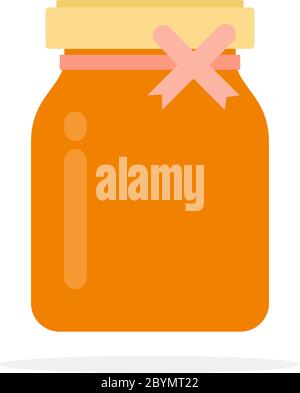 Sugar in glass jar with wooden spoon, icon vector 17523318 Vector Art at  Vecteezy