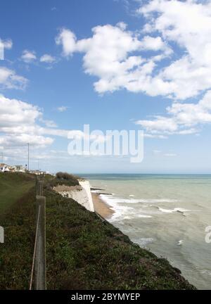 Coastal path at Ovingdean Beach from A259 near Rottingdean, East Sussex Stock Photo