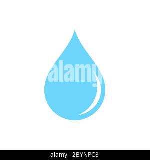 Droplet water icon flat in black on isolated white background. EPS 10 vector Stock Vector