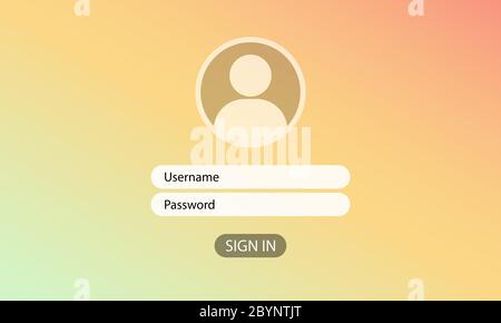 Vector member login form icon flat on isolated background. EPS 10 vector Stock Vector
