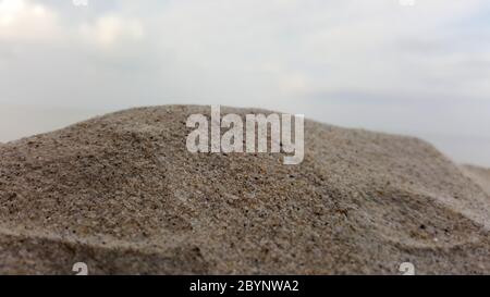 sand dune on sea beach Stock Photo