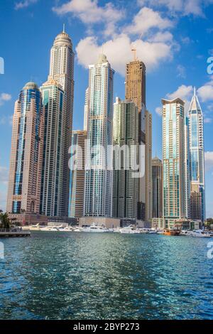 Dubai Marina cityscape, UAE Stock Photo