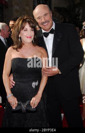 Dr. Phil McGraw and wife Robin at the 34th Annual Daytime Emmy Awards - Arrivals held at the Kodak Theatre in Hollywood, CA. The event took place on Friday, June 15, 2007. Photo by: SBM / PictureLux - File Reference # 34006-6258SBMPLX Stock Photo