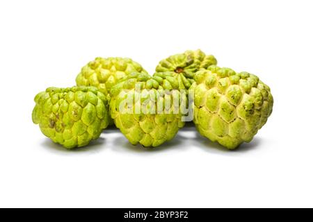 Custard Apple isolated on white background Stock Photo