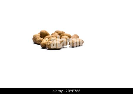 Dried peanuts isolated on white background Stock Photo