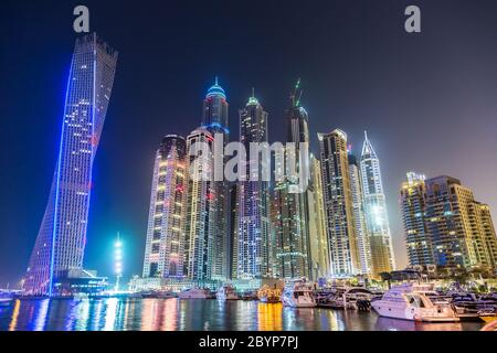 Dubai Marina cityscape, UAE Stock Photo