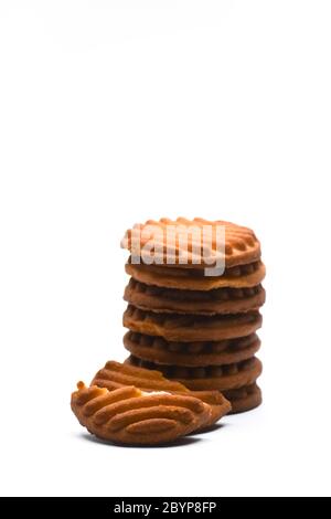 Tasty biscuits isolated on white background Stock Photo