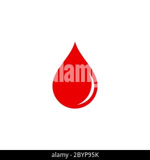 Drop of blood icon on isolated white background. EPS 10 vector Stock Vector