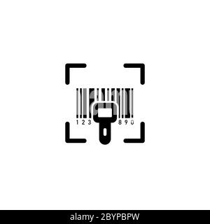 Bar Code scanner icon on isolated white background. EPS 10 vector. Stock Vector