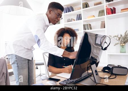 Multi races businesspeople working together Stock Photo