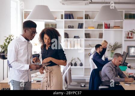 Multi races businesspeople working together Stock Photo