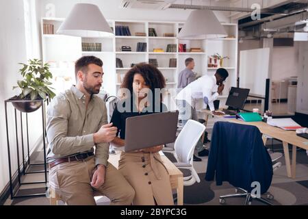 Multi races businesspeople working together Stock Photo