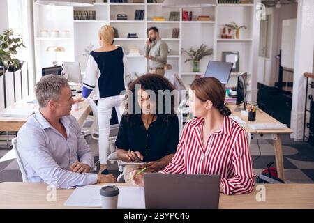 Multi races businesspeople working together Stock Photo