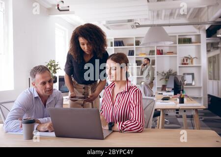 Multi races businesspeople working together Stock Photo