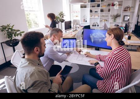 Multi races businesspeople working together Stock Photo