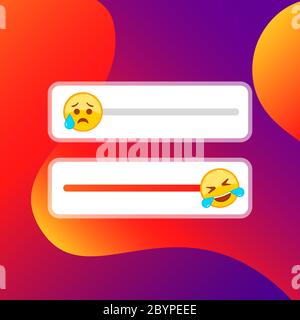 Slider smile for social media. Icon flat on isolated background. Eps 10 vector Stock Vector