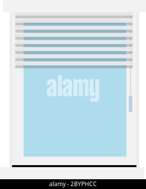 Blinds on the window vector flat isolated Stock Vector