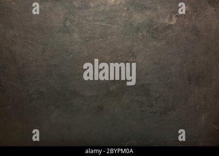 dark wall background. Empty workplace, in front of an abstract package. copy space Stock Photo