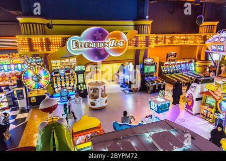 Interior View of Dubai Mall - world's largest shopping mall Stock Photo