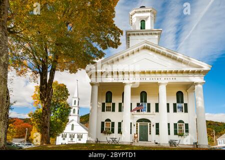 Newfane USA - October 11 2014; Windham Couty Court House New Fane, Vermont, USA. Stock Photo