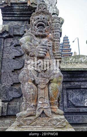 Rendang, Bali Island, Indonesia. 15th May, 2019. Pura Besakih is a complex of 22 temples on the slopes of Mount Gunung Agung volcano in Bali. Stock Photo