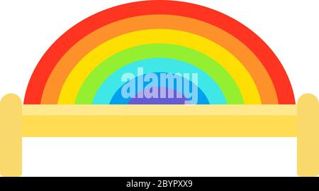 Bench for a playground vector icon flat isolated Stock Vector