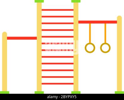 Sports complex for a playground vector icon flat isolated Stock Vector
