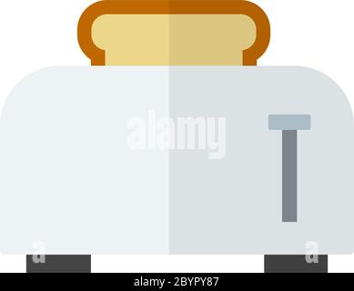 Toaster with a slice of bread vector flat isolated Stock Vector
