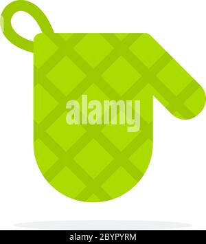 Glove for hot dishes vector flat isolated Stock Vector