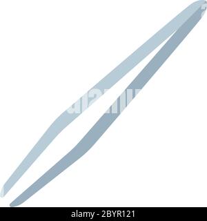 Surgical tweezers vector icon flat isolated Stock Vector