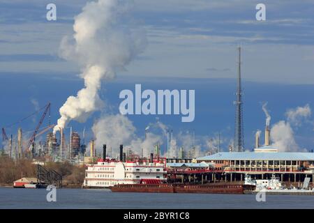 Oil Refinery, Baton Rouge, Louisiana, USA Stock Photo