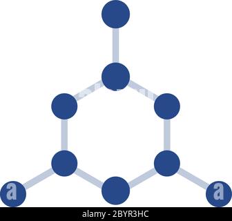 Chemical compound model vector icon flat isolated Stock Vector