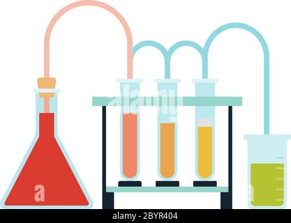 Laboratory transfusion apparatus vector icon flat isolated Stock Vector