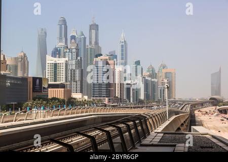 Dubai Marina Metro Station, United Arab Emirates Stock Photo