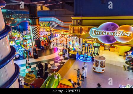 Interior View of Dubai Mall - world's largest shopping mall Stock Photo