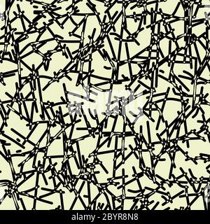Abstract vector background. Monochrome composition of regular overlapping graphic elements. Stock Vector
